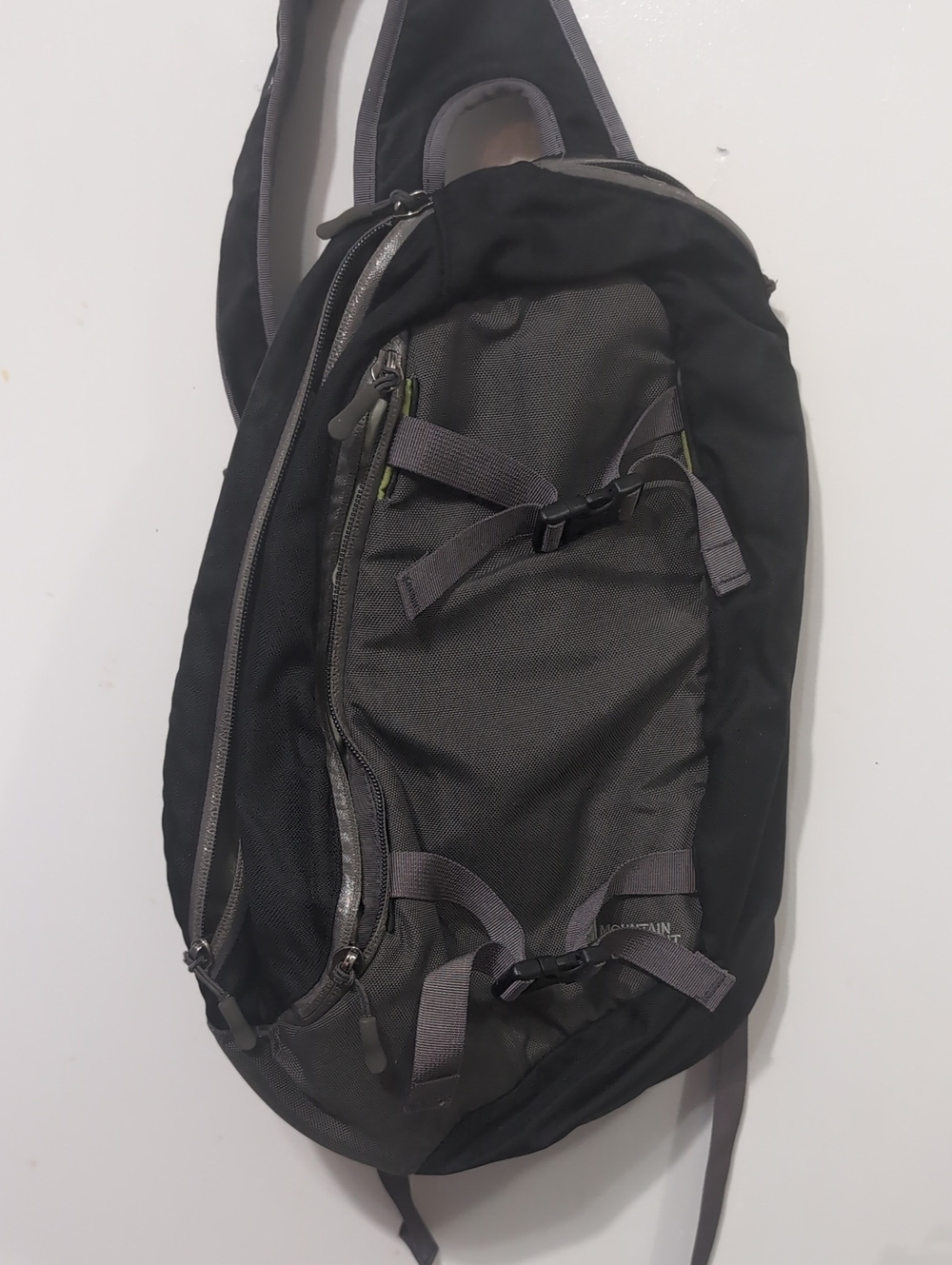 Black MEC Hiking Sling Backpack